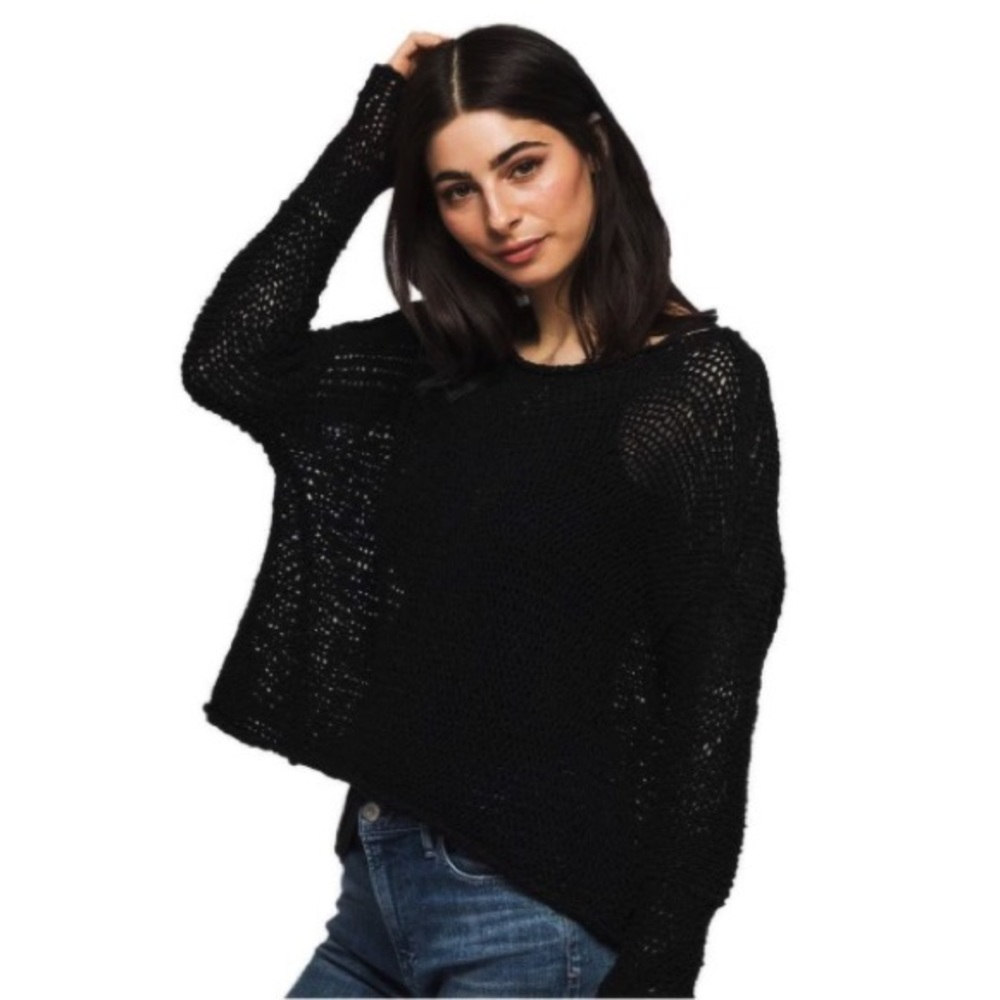 Loose Knit Crew Neck Sweater